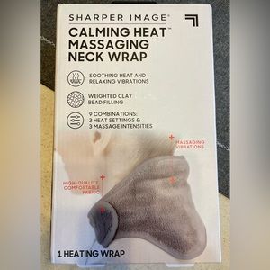 Sharper Image Calming Massaging Neck Wrap New, Open Box